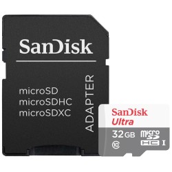 SanDisk MicroSDHC karta 32GB Ultra (100MB/s, Class 10, Android) + adaptér