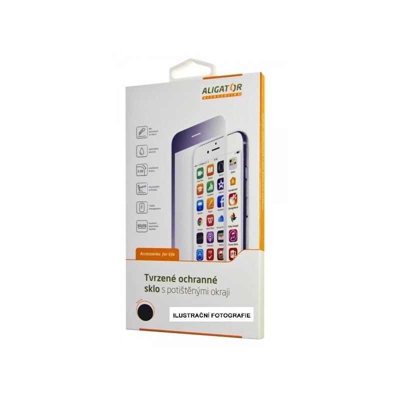 Aligator ochranné sklo PRINT Samsung A40, černá