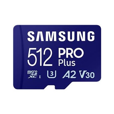 Samsung/micro SDXC/512GB/USB 3.0/USB-A/Class 10/+ Adaptér/Modrá