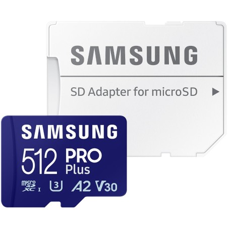 Samsung/micro SDXC/512GB/Class 10/+ Adaptér/Modrá