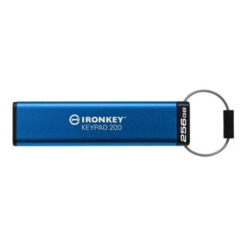 Kingston IronKey Keypad 200/256GB/USB 3.2/USB-A/Modrá
