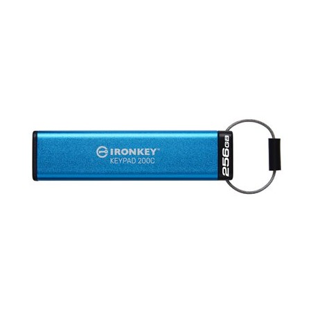 Kingston Ironkey Keypad 200C/256GB/USB 3.0/USB-C/Modrá