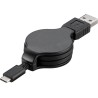 PremiumCord Kabel USB 3.1 C/M - USB 2.0 A/M, charging a sync navíjecí kabel 1m