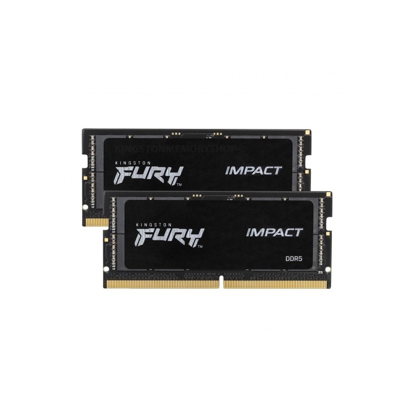 Kingston FURY Impact/SO-DIMM DDR5/32GB/6400MHz/CL38/2x16GB/Black