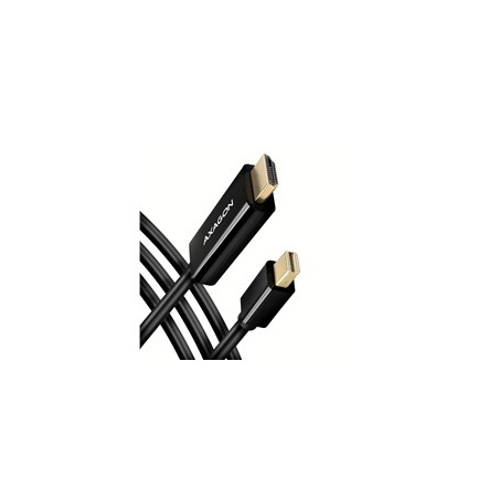 AXAGON RVDM-HI14C2, Mini DisplayPort - HDMI 1.4 redukce / kabel 1.8 m, 4K/30Hz
