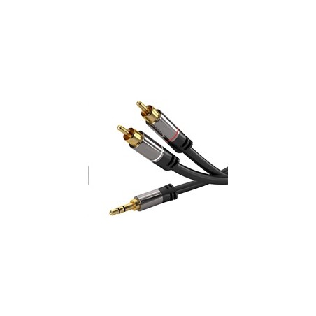 PREMIUMCORD kabel, Jack 3.5mm-2xCINCH M/M 3m