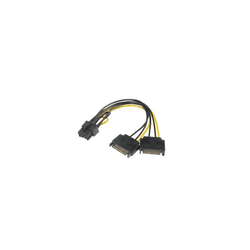 AKASA - SATA power na 6+2-pin PCIe adaptér