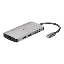 D-Link DUB-M810 8-in-1 USB-C Hub with HDMI/Ethernet/Card Reader/Power Delivery