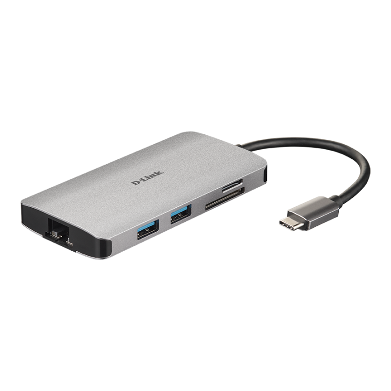 D-Link DUB-M810 8-in-1 USB-C Hub with HDMI/Ethernet/Card Reader/Power Delivery