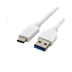 C-TECH kabel USB 2.0 AM na USB-C (AM/CM), 2m, bílá