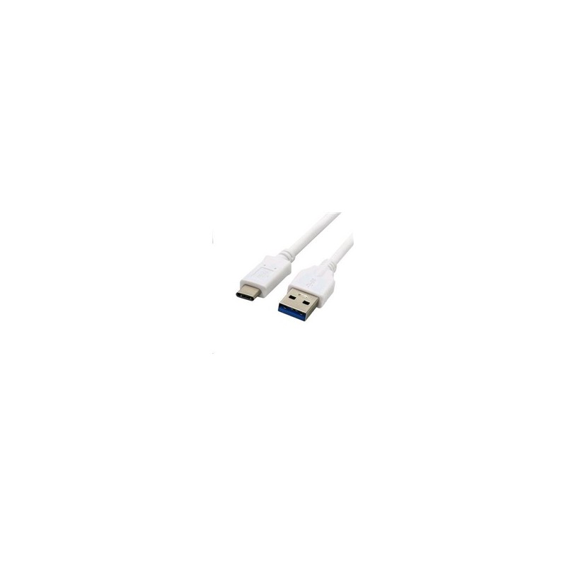 C-TECH kabel USB 2.0 AM na USB-C (AM/CM), 2m, bílá