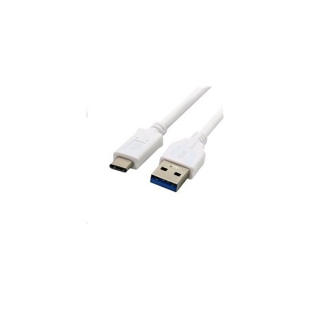 C-TECH kabel USB 2.0 AM na USB-C (AM/CM), 2m, bílá