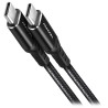AXAGON BUCM-CM10AB, HQ kabel USB-C - USB-C, 1m, USB 2.0, PD 60W 3A, ALU, oplet, černý