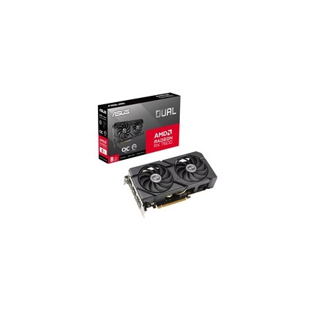 ASUS VGA AMD Radeon RX 7600 DUAL 8GB EVO OC, 8GB GDDR6, 3xDP, 1xHDMI