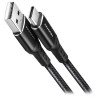 AXAGON BUCM-AM20AB, HQ kabel USB-C - USB-A, 2m, USB 2.0, 3A, ALU, oplet, černý