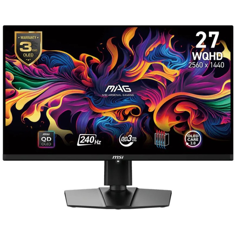 MSI MAG/271QPX E2/26,5"/QD-OLED/QHD/240Hz/0,03ms/Černá/3R