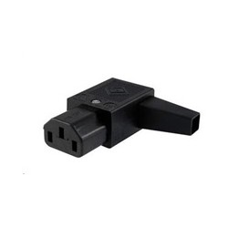 PREMIUMCORD Konektor napájecí 230V na kabel (samice, IEC C14), úhlový