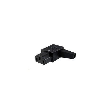 PREMIUMCORD Konektor napájecí 230V na kabel (samice, IEC C14), úhlový
