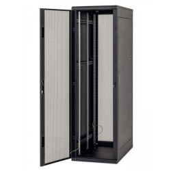 Stojanový rozvaděč 19" 42U (š)800x(h)1000, přední a zadní dveře 80% síto, RAL9005 černý