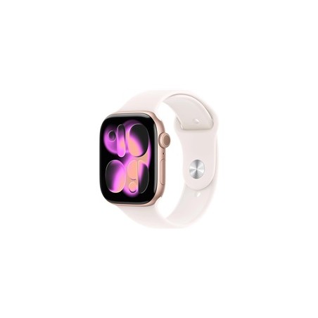 Apple Watch Series 11 GPS 46mm Rose Gold Aluminium Case with Light Blush Sport Band - S/M