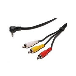 PREMIUMCORD Kabel audio/video 3,5mm Jack 4pin - 3x Cinch 1,5m (M/M)