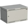 Rozvaděč nástěnný SENSA 6U 400mm, dveře plech, RAL 7035, SENSA-6U-64-21-G