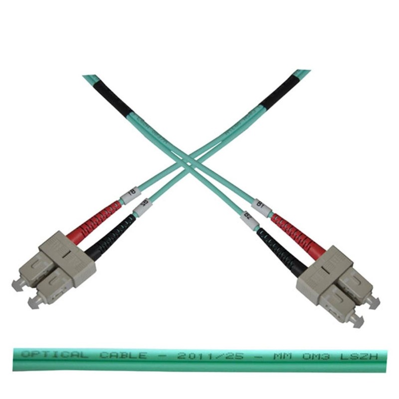 Optický patch kabel duplex SC-SC 50/125 MM 60m OM3