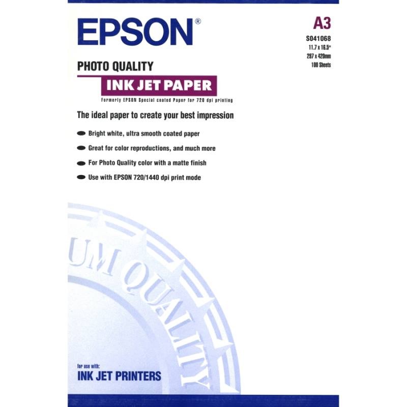 EPSON A3,Photo Quality Inkjet Paper (100listů)