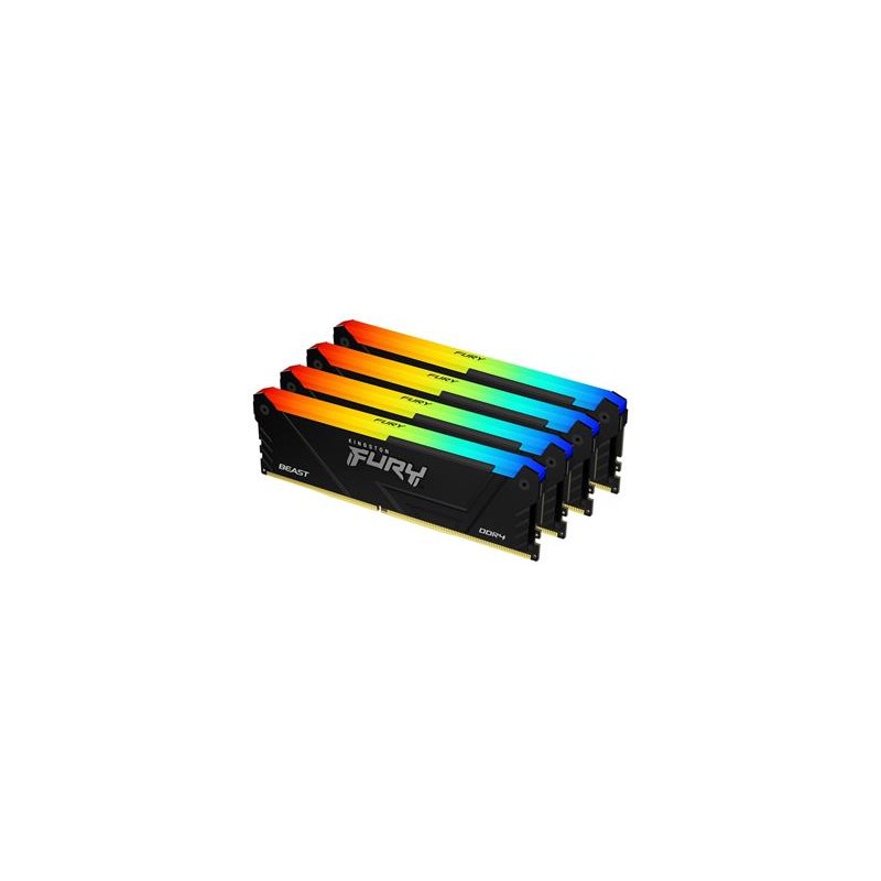Kingston FURY Beast/DDR4/128GB/3200MHz/CL16/4x32GB/RGB/Black