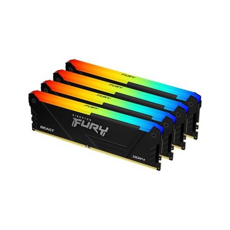 Kingston FURY Beast/DDR4/128GB/3200MHz/CL16/4x32GB/RGB/Black