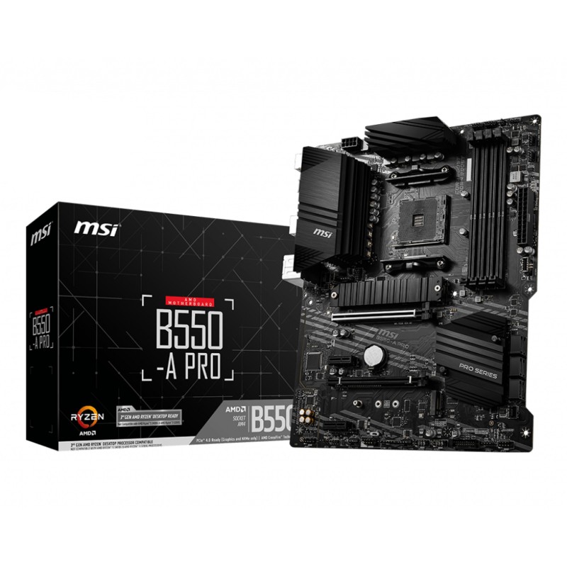 MSI MB Sc AM4 B550-A PRO, AMD B550, 4xDDR4, VGA, ATX
