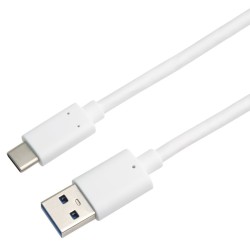 PremiumCord kabel USB-C - USB 3.0 A (USB 3.2 generation 2, 3A, 10Gbit/s) 0,5m bílá