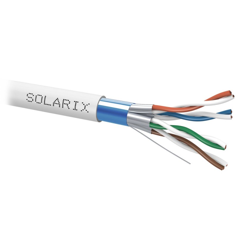 Instalační kabel Solarix CAT6A FFTP LSOH Dca-s2,d2,a1 500m/cívka SXKD-6A-FFTP-LSOH