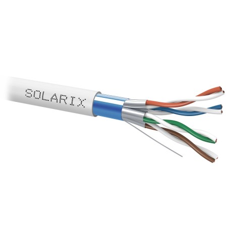 Instalační kabel Solarix CAT6A FFTP LSOH Dca-s2,d2,a1 500m/cívka SXKD-6A-FFTP-LSOH
