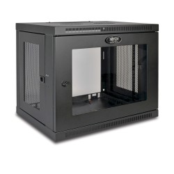 Skříň SmartRack 9U, Mini Rack, Š 600mm, Hl 450mm, hloubka pro přepínače, prosklené dveře, na stěnu
