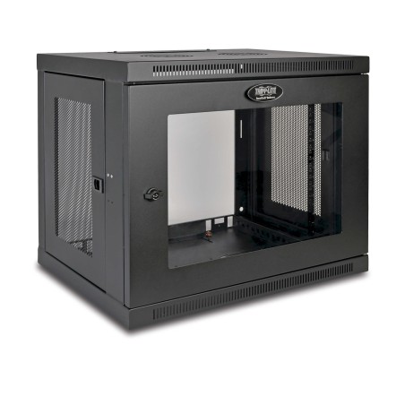 Skříň SmartRack 9U, Mini Rack, Š 600mm, Hl 450mm, hloubka pro přepínače, prosklené dveře, na stěnu