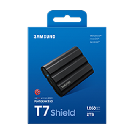Samsung Externí SSD disk T7 Shield - 2 TB - voděodolný, prachuvzdorný, odolný pádu ze 3m, USB3.2 Gen2,stupen krytí IP65