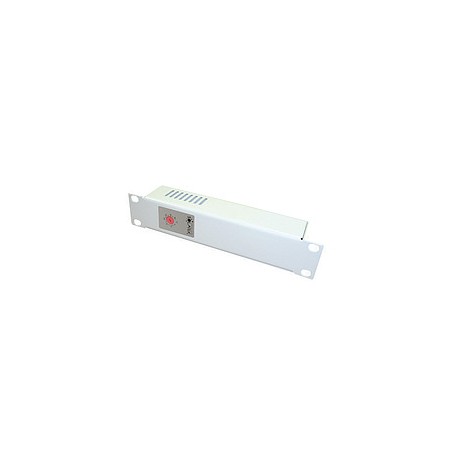 Termostatická jednotka 1U bimetalová pro topení RAL 7035 do 19" lišt, BTR-10-H-G