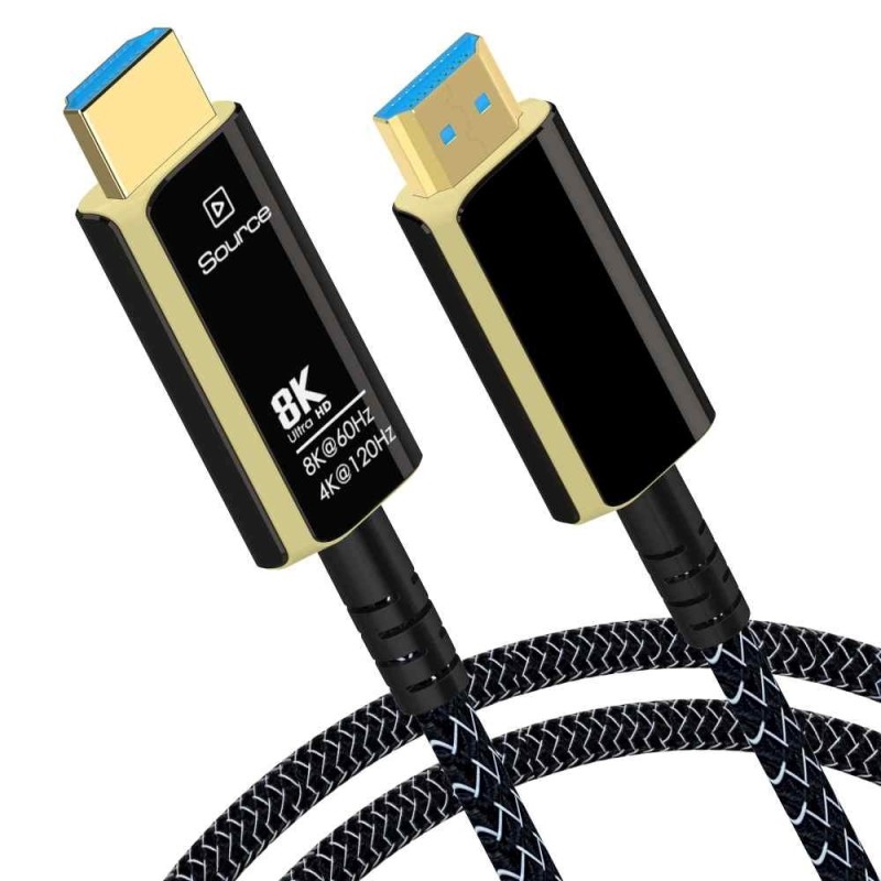 PremiumCord Ultra High Speed HDMI 2.1 optický fiber kabel 8K@60Hz,zlacené 5m KPHDM21T05