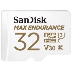SanDisk MicroSDHC karta 32GB MAX Endurance + adaptér, 15,000 hodin