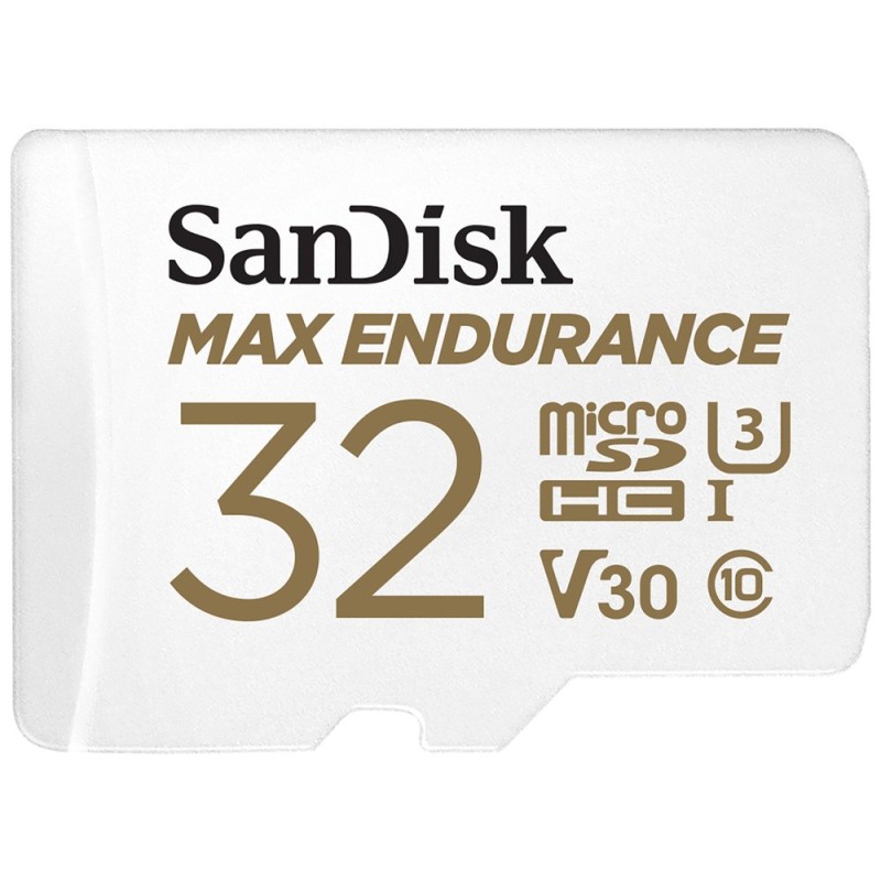 SanDisk MicroSDHC karta 32GB MAX Endurance + adaptér, 15,000 hodin