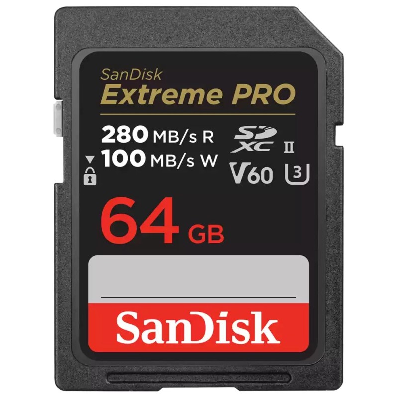 SanDisk Extreme PRO 64GB 280MB/s V60 UHS-II