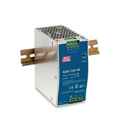 MEANWELL - NDR-240-48 - Průmyslový napájecí spínaný zdroj 48V 240W na DIN