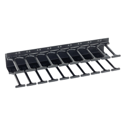 19" vyvaz.panel 47U Hřeben,dvouřadý černý 12cm trn
