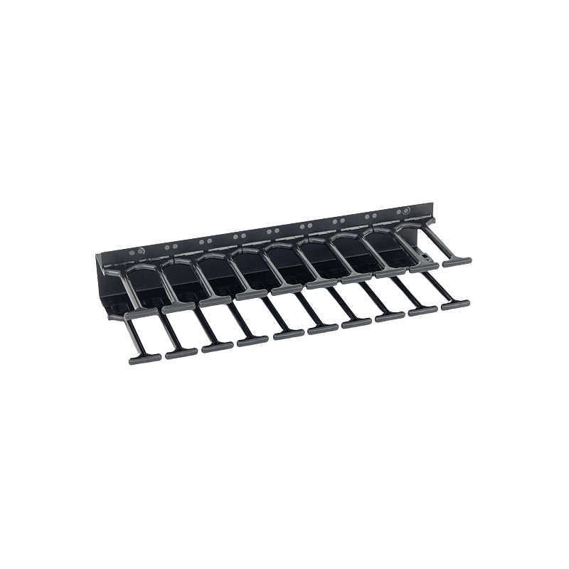 19" vyvaz.panel 47U Hřeben,dvouřadý černý 12cm trn