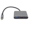 PremiumCord Adaptér USB-C na HDMI + USB3.0 + PD, rozlišení 4K a FULL HD 1080p