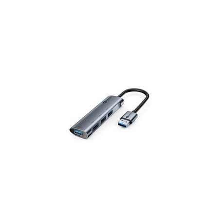 C-TECH UHB-U3-AL, USB Hub, 4x USB 3.2 Gen 1, hliníkové tělo