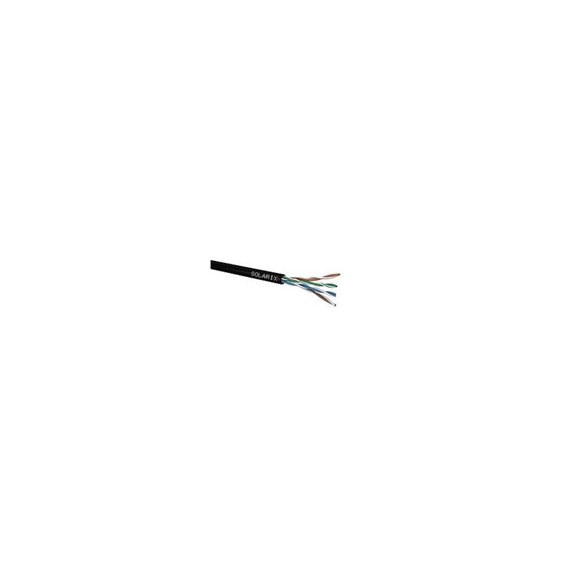 Instalační kabel Solarix venkovní UTP, Cat5E, drát, PE, box 100m