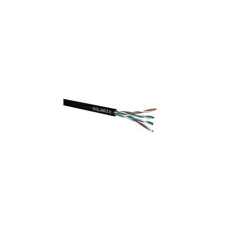 Instalační kabel Solarix venkovní UTP, Cat5E, drát, PE, box 100m