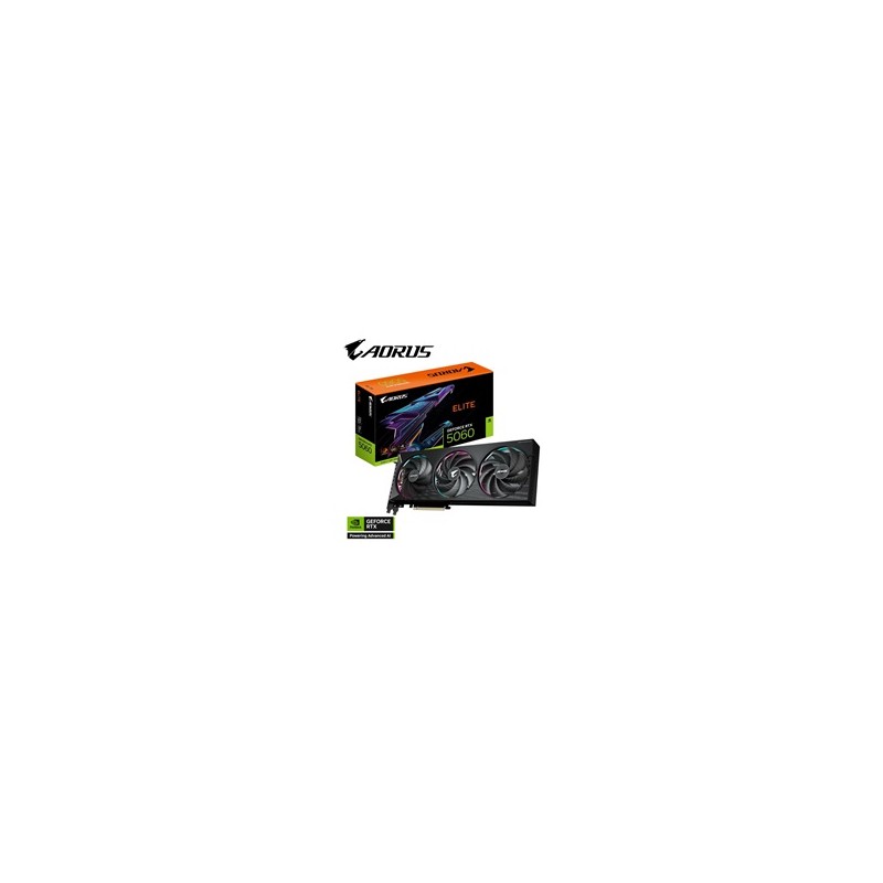 GIGABYTE VGA NVIDIA GeForce RTX 5060 AORUS ELITE 8G, 8G GDDR7, 3xDP, 1xHDMI